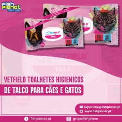Vetfield Toalhetes Higienicos de Talco para Cães e Gatos