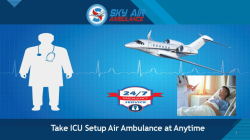 Sky Air Ambulance in Guwahati with Bed To Bed Patient Evacuation