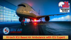 Sky Air Ambulance in Chennai with ICU for Rescue of Patient