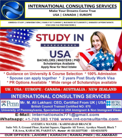 USA Study Visa Consulting Services