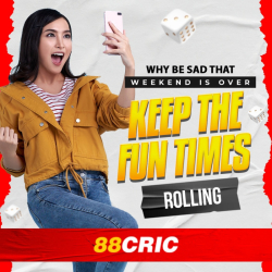 roll over the weekend with 88cric !