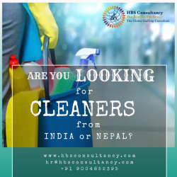 Looking for English speaking Cleaners from India or Nepal?