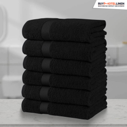 Imperial Premium Black Hand Towels 16x27  | Buy Hotel Linen